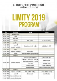 Konference mužů - duben 2019 - program